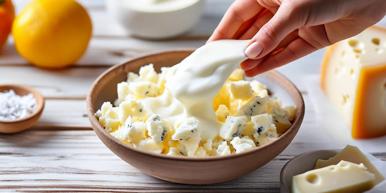 Assortment of freeze-dried dairy products including milk powder and cheese pieces